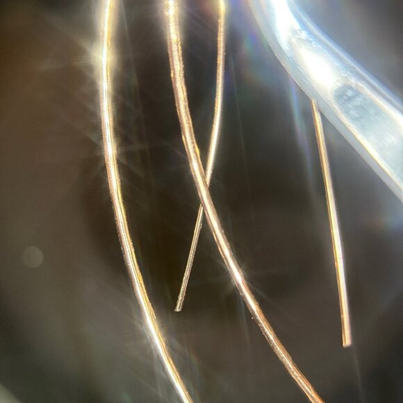 Long Gold Threader Earrings - Picture 3 of 5